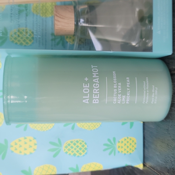 Sold - Aloe & Bergamont Candle & Reed Diffuser Set - Picture 2 of 4
